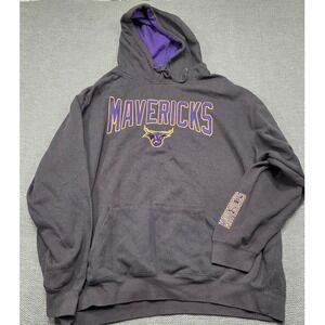 Stadium Athletics Mavericks Hoodie Mens 3XL Black Purple Embroidered Pullover